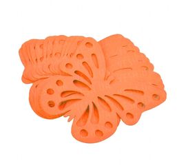 Декор бумажный Бабочки уп. 24шт оранжевый, фото 1