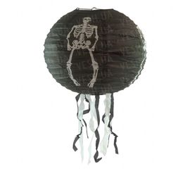 Декор подвесной 40 см черный со скелетом, фото 1