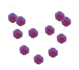 Гирлянда Помпоны фиалковый 0004, фото 1