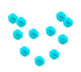 Гирлянда Помпоны голубой 0001, фото 1