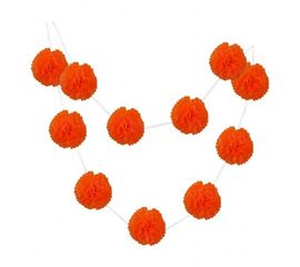 Гирлянда Помпоны оранжевый 0011, фото 1