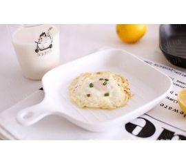 Керамическая тарелка в виде квадратной сковородки &quot;NewYork&quot;,белая16см., фото 1