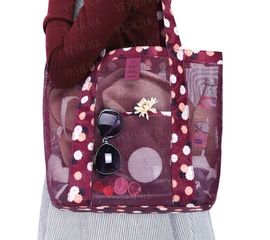 Летняя сумочка для пляжа прорезиненная. Красный., фото 1