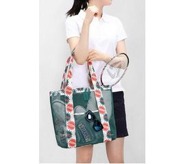 Летняя сумочка для пляжа прорезиненная. Зеленый., фото 1