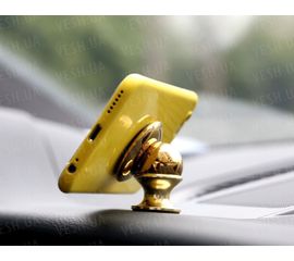 Магнитный держатель в авто. Золотой Упаковка примята, фото 1