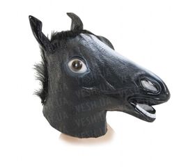 Маска латексная Лошадь черная, фото 1