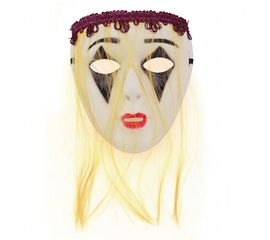 Маска пластик Лоррейн с волосами, фото 1
