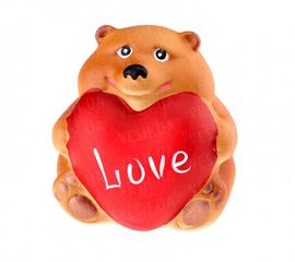 Мишка с сердечком фигурка, фото 1