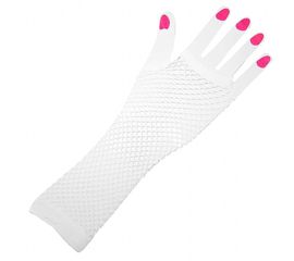 Митенки длинные белые, фото 1