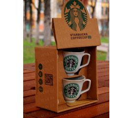 Набор чашек &quot;Starbucks&quot;.1992. Уценка + МЯТАЯ УПАКОВКА, фото 1