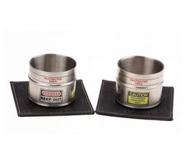 Набор термостопок с подставками Бочка toxic 2 шт, фото 1