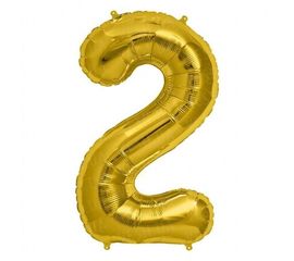 Шарик Цифра золото 80 см 2, фото 1