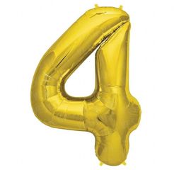 Шарик Цифра золото 80 см 4, фото 1