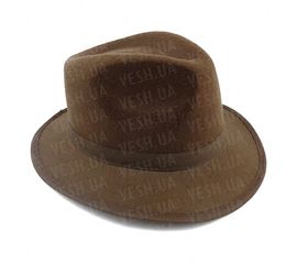 Шляпа Мужская фетровая коричневая, фото 1