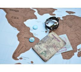 Скретч карта мира Scratch Map без тубуса, фото 1