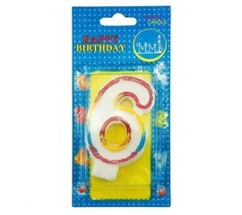 Свеча Цифра Радуга 6, фото 1