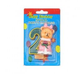 Свеча Цифра с Медвежонком 2, фото 1