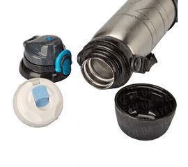 Термос 800 мл. 2 крышки лето и зима, ремень Сталь, фото 1