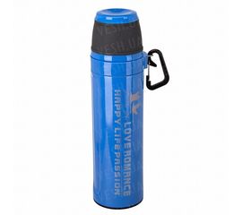 Термос Passion с карабином 550 мл. Синий, фото 1