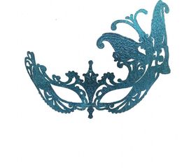 Венецианская маска Баттерфлай голубая, фото 1