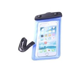 Водонепроницаемый чехол 18*10см без ремня на руку. Голубой, фото 1