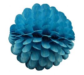 Бумажный шар цветок 20 см лазурный 0003, фото 1