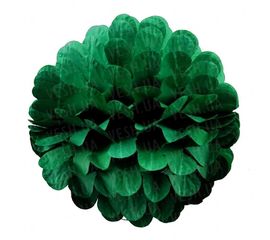 Бумажный шар цветок 20 см малахитовый 0016, фото 1