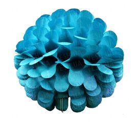 Бумажный шар цветок 30 см лазурный 0003, фото 1