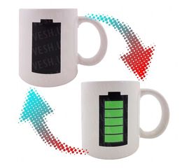 Чашка хамелеон Батарейка белая, фото 1