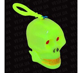 Череп трещотка светонакопительный зеленый, фото 1