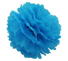 Декор бумажные Помпоны 40 см лазурный 0003, фото 1