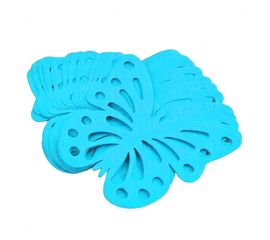 Декор бумажный Бабочки уп. 24шт лазурный, фото 1