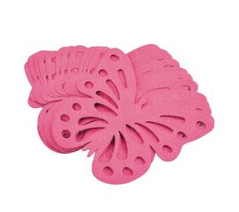 Декор бумажный Бабочки уп. 24шт малиновый, фото 1