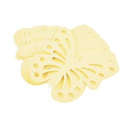 Декор бумажный Бабочки уп. 24шт шампань, фото 1