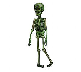 Декор настенный 150 см Скелет зеленый, фото 1