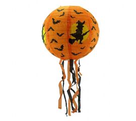 Декор подвесной 30 см оранжевый с летучей мышью, фото 1
