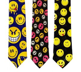 Галстуки шелковые смайлики, фото 1