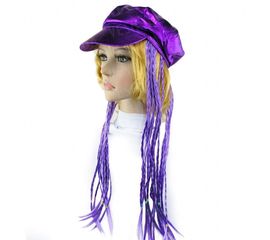 Кепка женская с косичками фиолетовая, фото 1