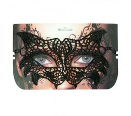 Кружевная маска Секрет Кошки черная, фото 1