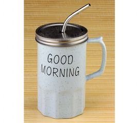 Кружка банка Good morning loft лофт 4 цвета, фото 1