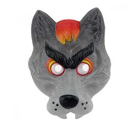 Маска Детская Волк уп. 12 шт пластик, фото 1