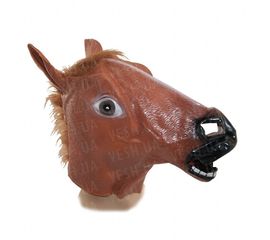 Маска латексная Лошадь коричневая, фото 1