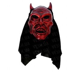 Маска пластик Дьявол с рогами, фото 1