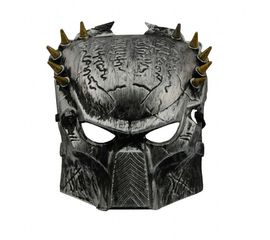 Маска пластик Хищник серебро, фото 1