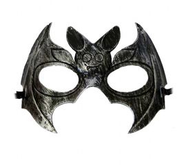 Маска пластик Летучая мышь серебро, фото 1