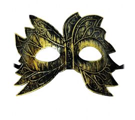 Маска пластик Летучая мышь золото, фото 1