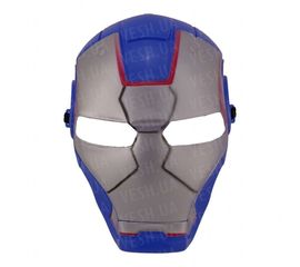 Маска пластик Железный человек голубая, фото 1