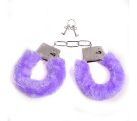 Наручники меховые фиолетовые, фото 1