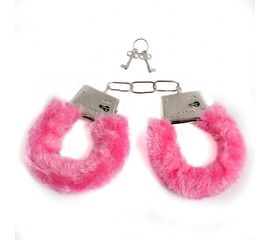Наручники меховые розовые, фото 1