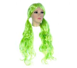 Парик два хвостика 75 см зеленый, фото 1